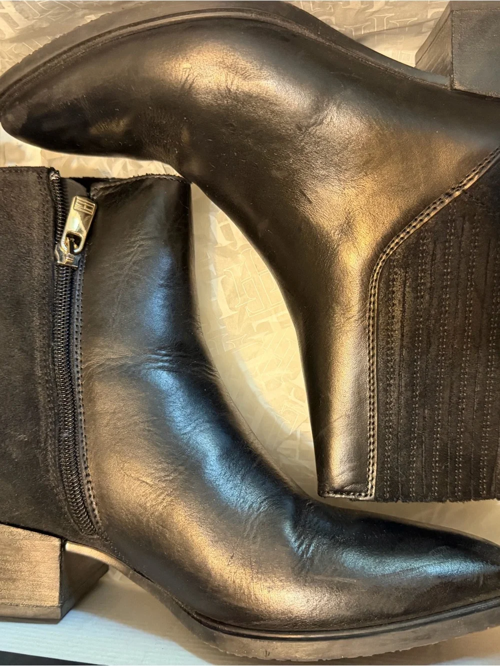 Tommy Hilfiger Black Chelsea Ankle Boots